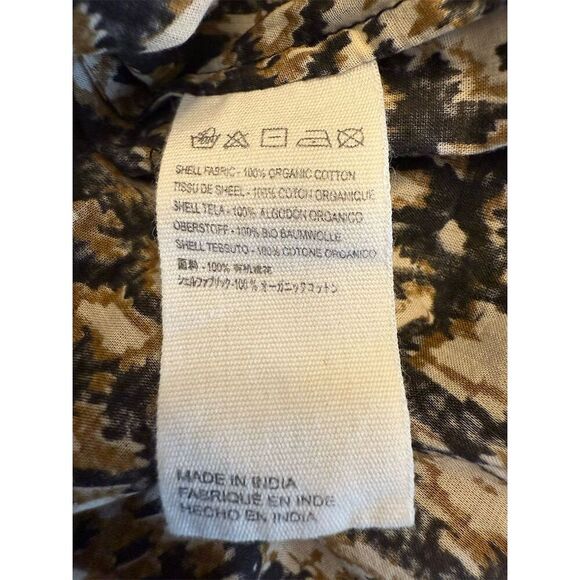 Cleobella Women's Alicia Blouse Size M Button-Front Top Black Leopard - Picture 10 of 11